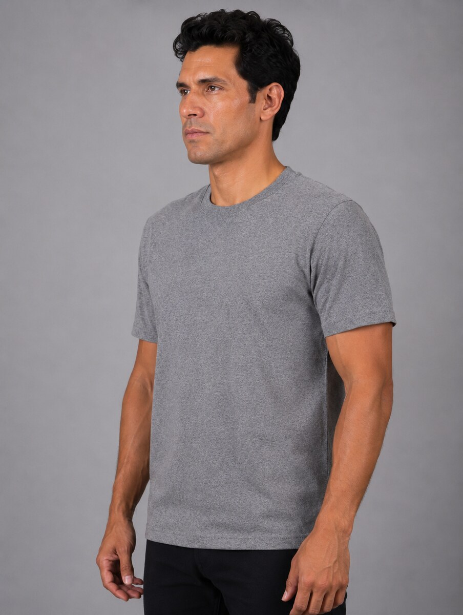 Playera cuello redondo manga corta, vista frontal